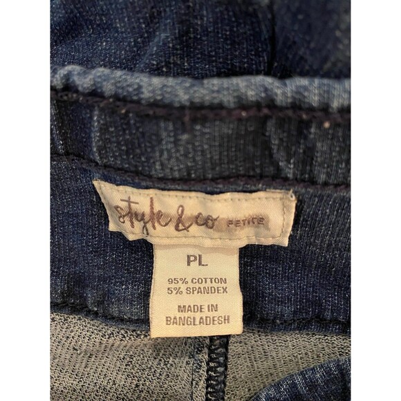 Style & Co Jeggings Leggings Dark Blue Sz Petite Large + Stretch Cropped - Picture 6 of 10